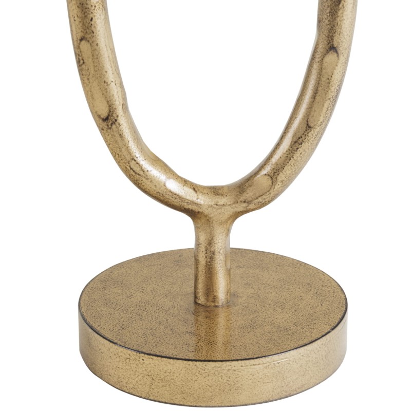 Lampa stołowa Chiswick Gold 72 cm - lampa stołowa do salonu lniany abażur