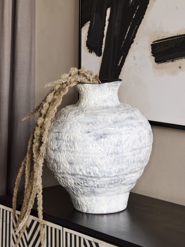 Wazon ceramiczny Luna 39 cm wazon dekoracyjny glazurowana ceramika