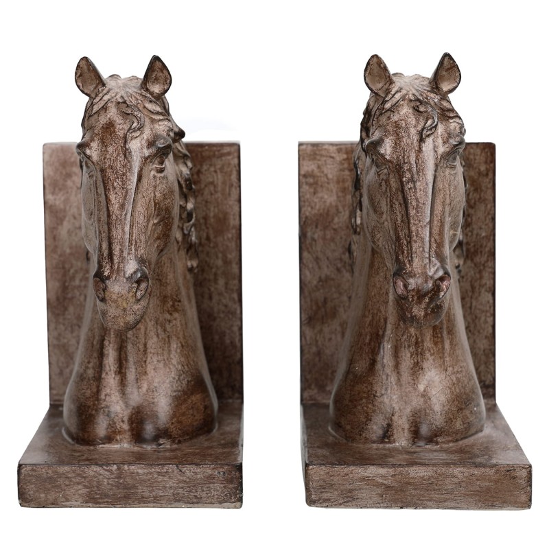 Podpórki do książek Farmhouse 19 cm bookend konie żywica efekt kamienia