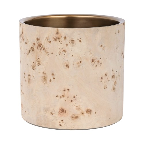Cooler na szampana Burl 22 cm stal nierdzewna fornir z drewna burl