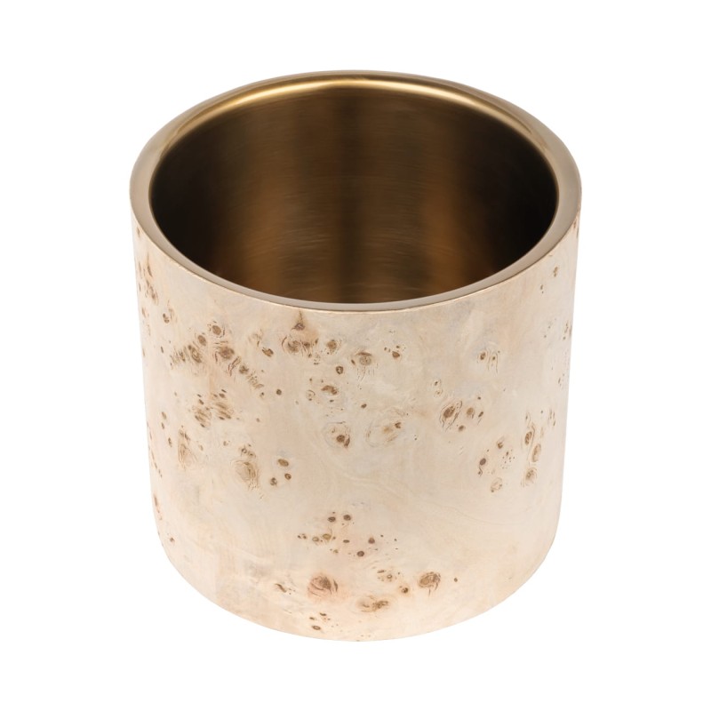 Cooler na szampana Burl 22 cm stal nierdzewna fornir z drewna burl