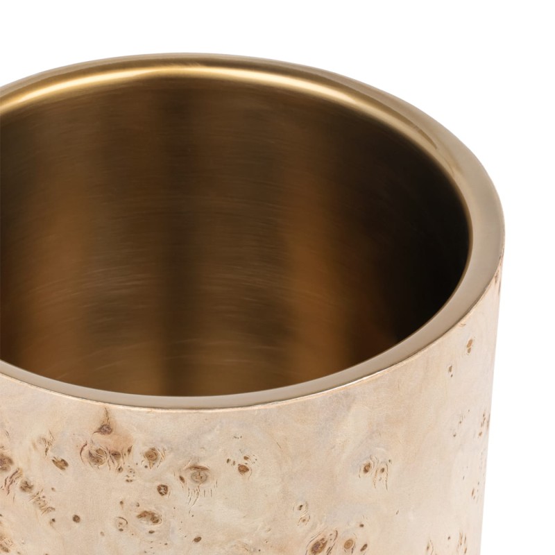 Cooler na szampana Burl 22 cm stal nierdzewna fornir z drewna burl