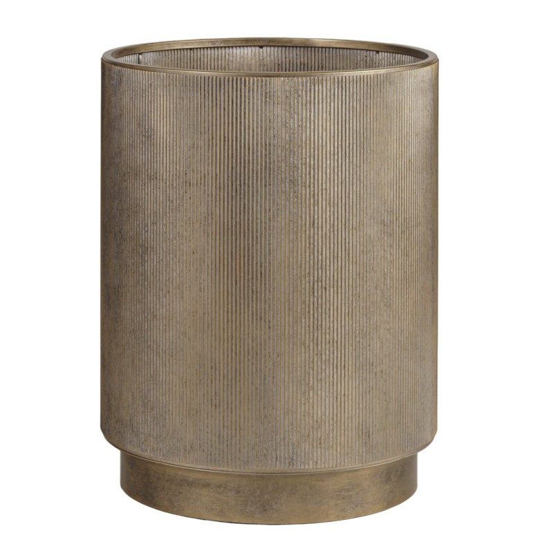 Trzy donice Primrose antyczne złoto żelazne 60 cm wysokości komplet donic