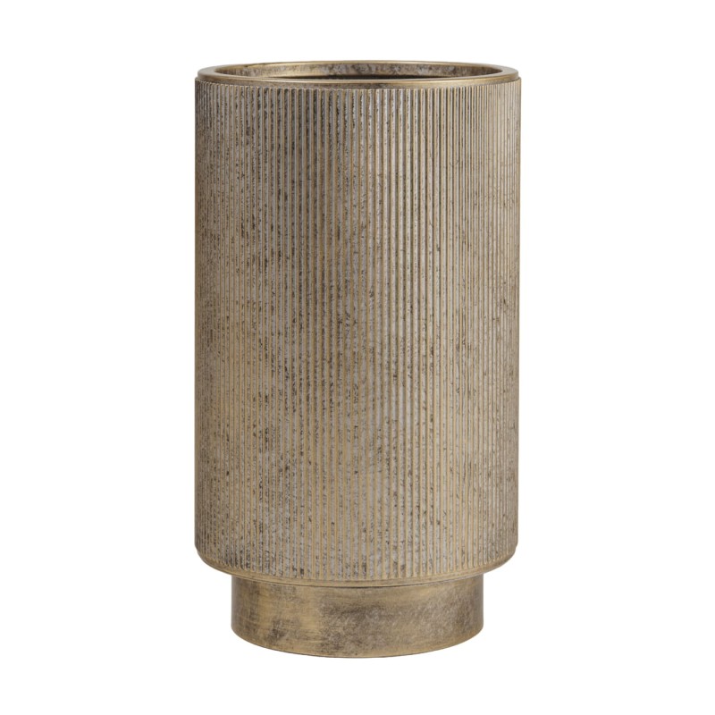 Trzy donice Primrose antyczne złoto żelazne 60 cm wysokości komplet donic