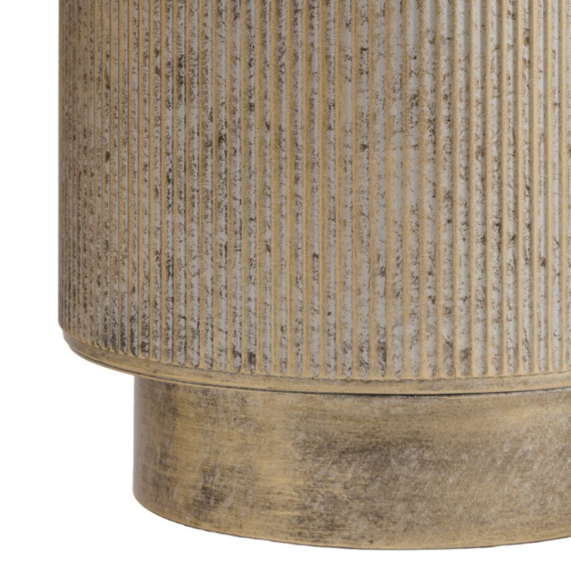 Trzy donice Primrose antyczne złoto żelazne 60 cm wysokości komplet donic