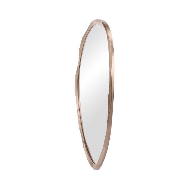 Lustro Organic Brass 130 cm złota aluminiowa rama nieregularny kształt