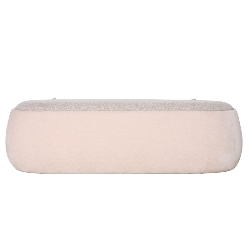 Beżowa ławka Pimlico 142 cm skrzynia ze schowkiem boucle velvet