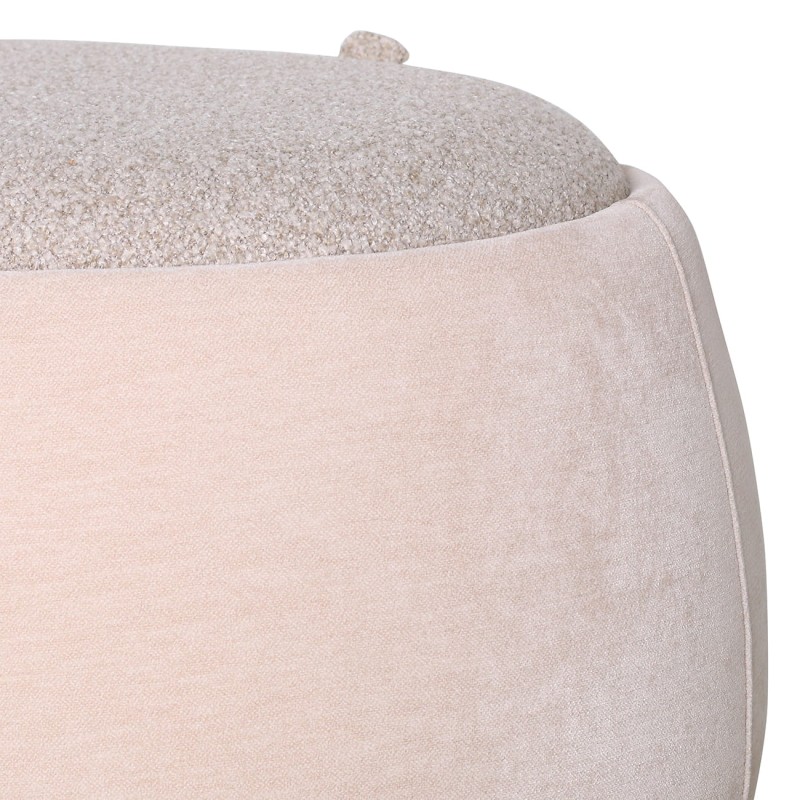 Beżowa ławka Pimlico 142 cm skrzynia ze schowkiem boucle velvet