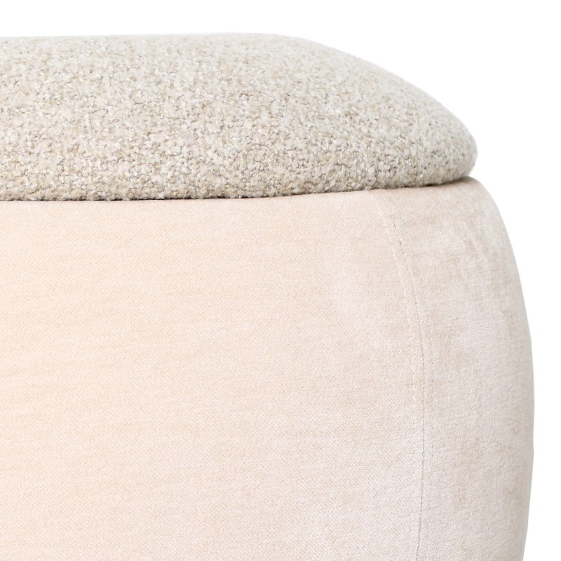 Beżowy puf ze schowkiem Pimlico 41 cm puf velvet i boucle velvet