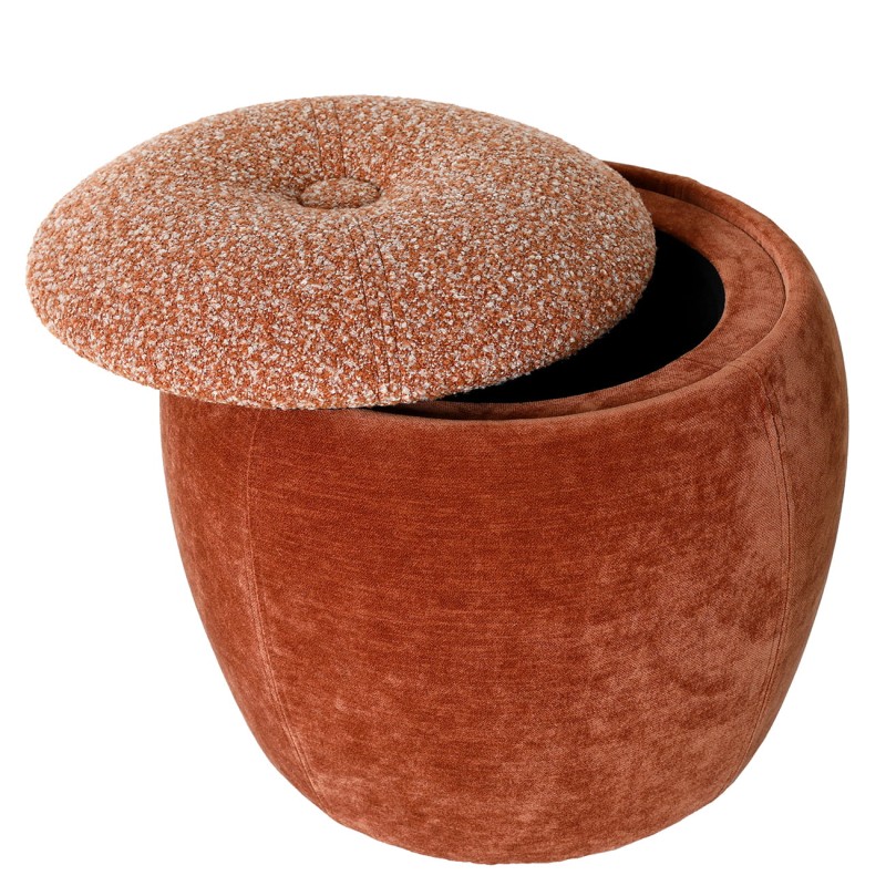 Puf ze schowkiem Pimlico Terracotta 41 cm puf velvet i boucle velvet
