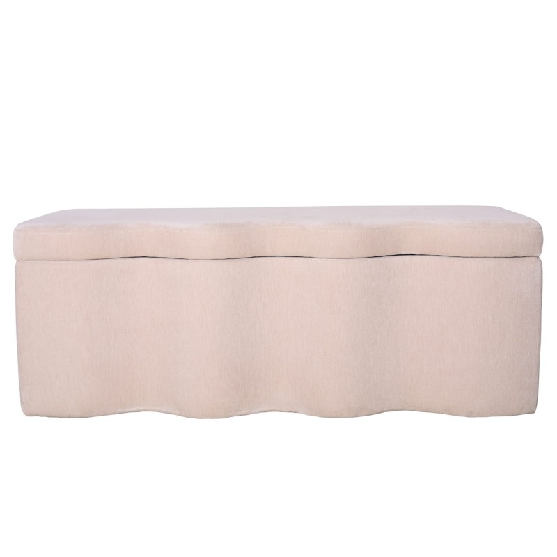 Kremowa ławka Marylebone 120 cm skrzynia ze schowkiem velvet