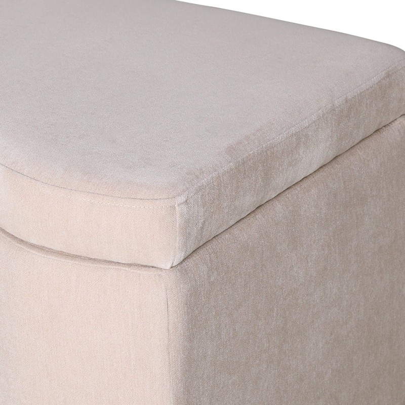 Kremowa ławka Marylebone 120 cm skrzynia ze schowkiem velvet