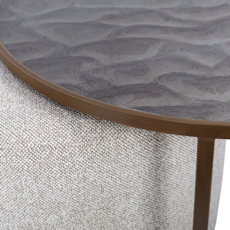 Stolik kawowy Driftwood 80 cm komplet stolik kawowy okrągły z pufą