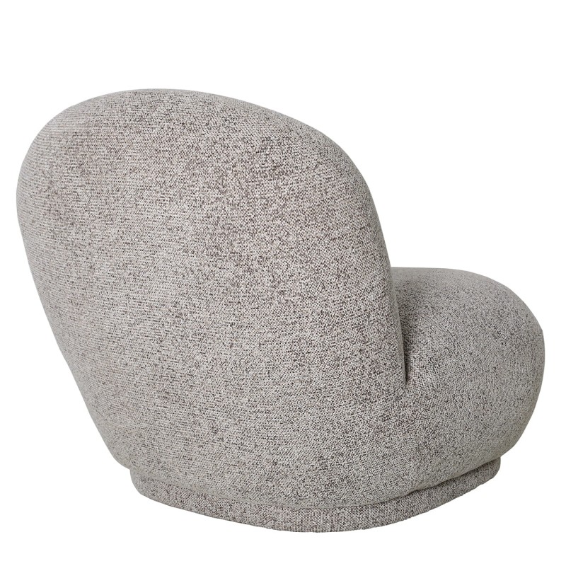 Fotel szary do salonu Greyer tkanina szenilowa 78 cm