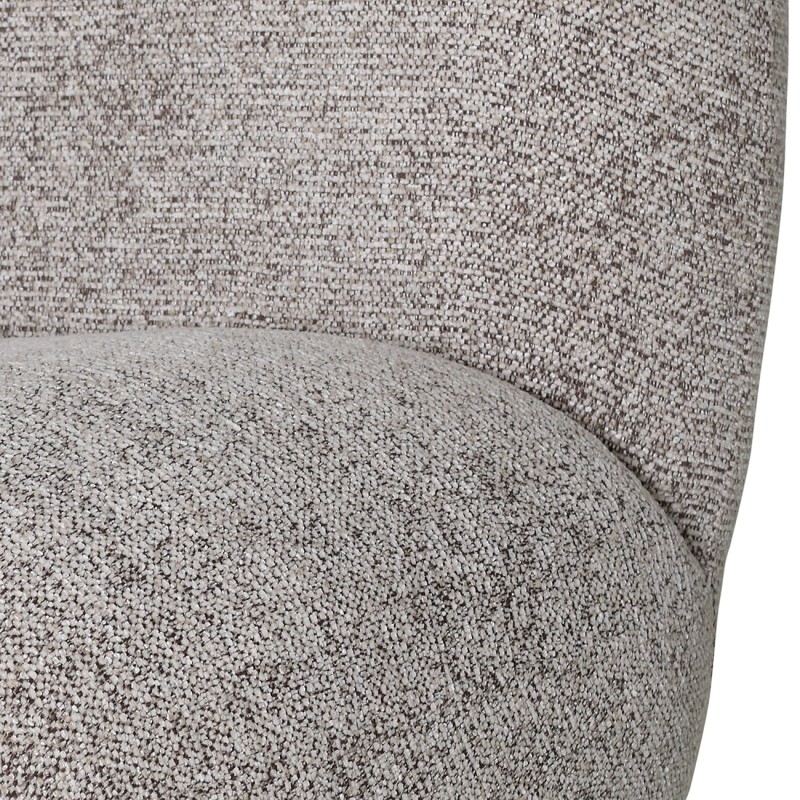 Fotel szary do salonu Greyer tkanina szenilowa 78 cm