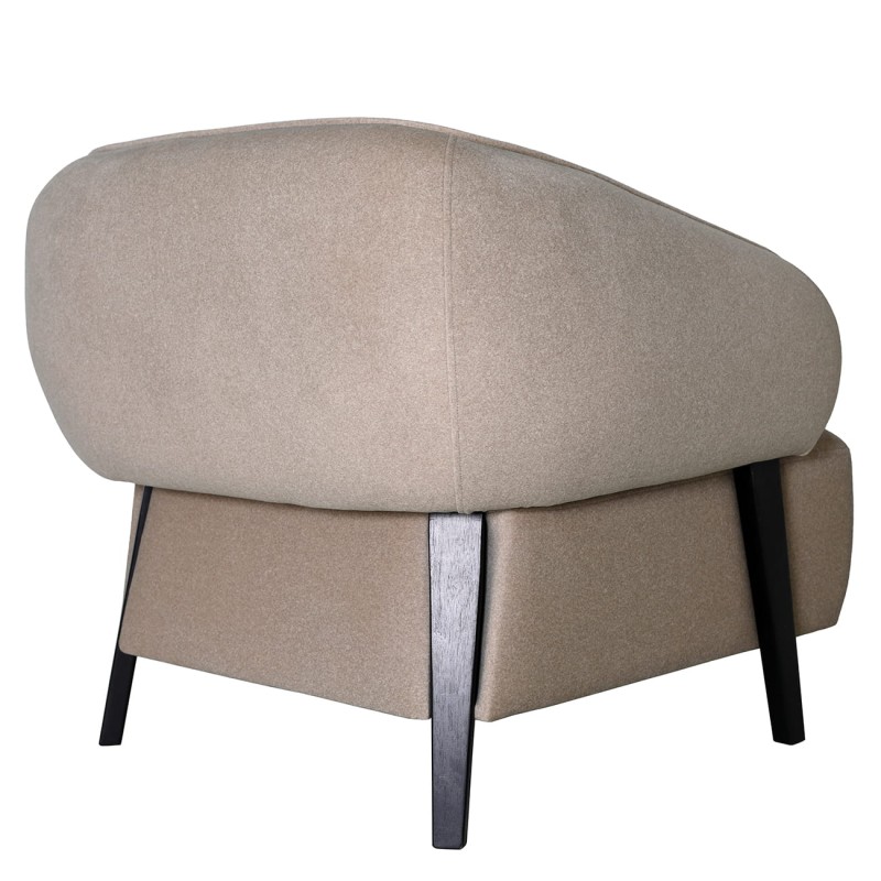 Beżowy fotel Delia velvet - elegancki fotel do salonu