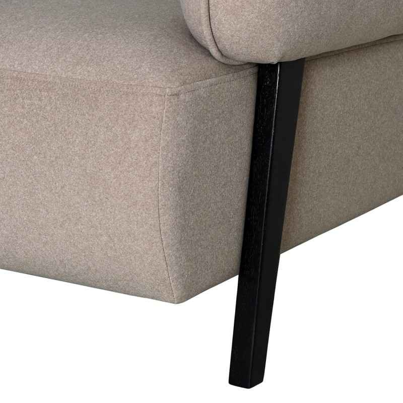 Beżowy fotel Delia velvet - elegancki fotel do salonu