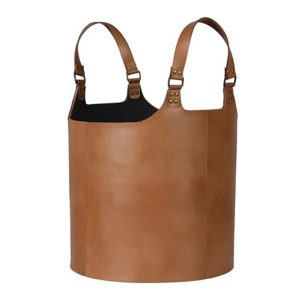 Kosz dekoracyjny Leather 42x47 cm brązowy kosz do przechowywania
