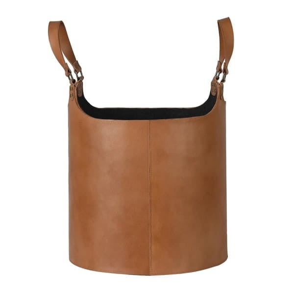 Kosz dekoracyjny Leather 42x47 cm brązowy kosz do przechowywania