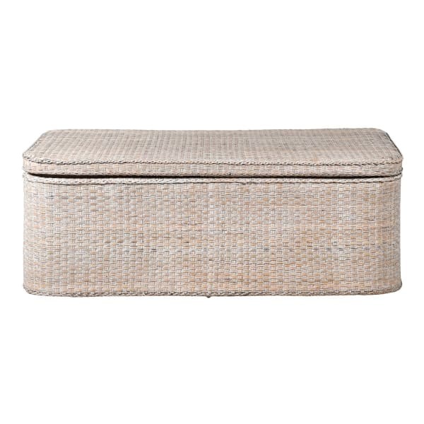Stolik kawowy Rattan Cuba 126 cm skrzynia z tacą naturalny rattan