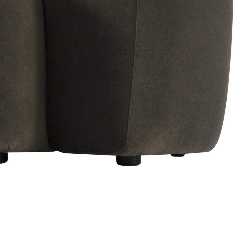 Sofa Brompton Brown 275 cm obicie velvet brąz poduszki dekoracyjne