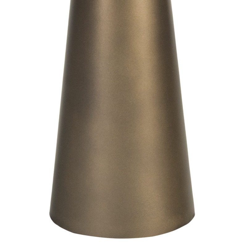 Lampion świecznik Golden 80 cm szklany klosz żelazna podstawa złota