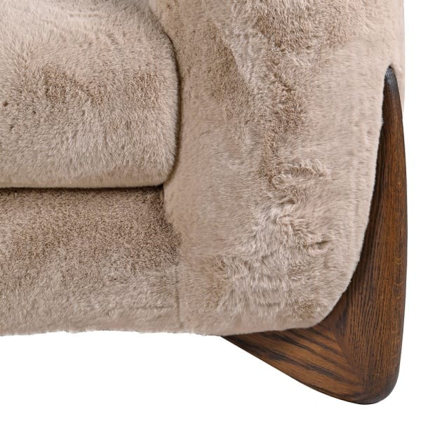 Trzyosobowa sofa Lyall Faux z miękką tapicerką
