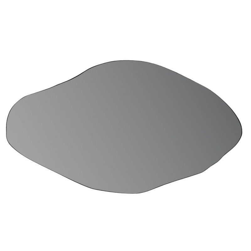 Organiczne lustro do salonu Organic 152cm nieregularny kształt - metalowa rama brąz