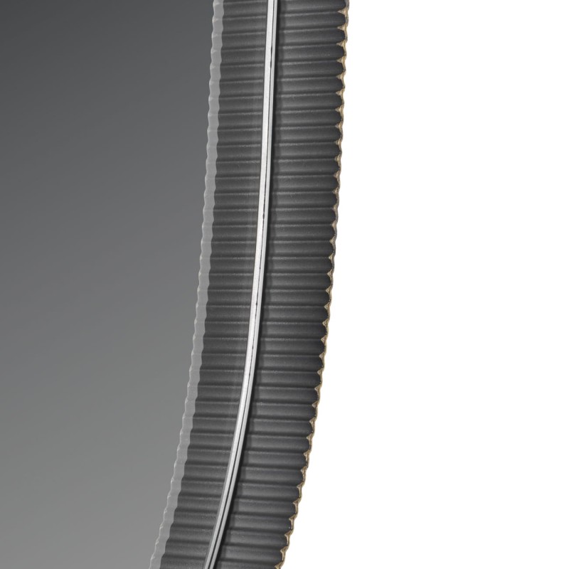 Organiczne lustro do salonu Organic Oval M 101 cm nieregularny kształt - metalowa rama brąz