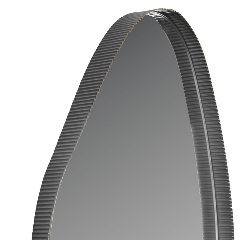 Organiczne lustro do salonu Organic Oval M 101 cm nieregularny kształt - metalowa rama brąz