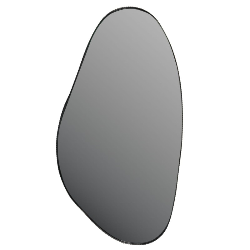 Organiczne lustro do salonu Organic Oval S 71 cm nieregularny kształt - metalowa rama brąz