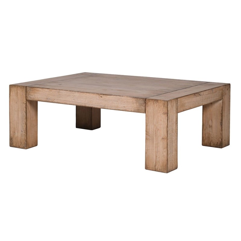 Drewniany stolik kawowy Old Pine prostokątny blat 130 cm drewno z odzysku