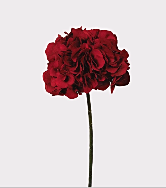 Hortensja Red Elegant 47 cm pięknie wykonana sztuczne kwiaty czerwona