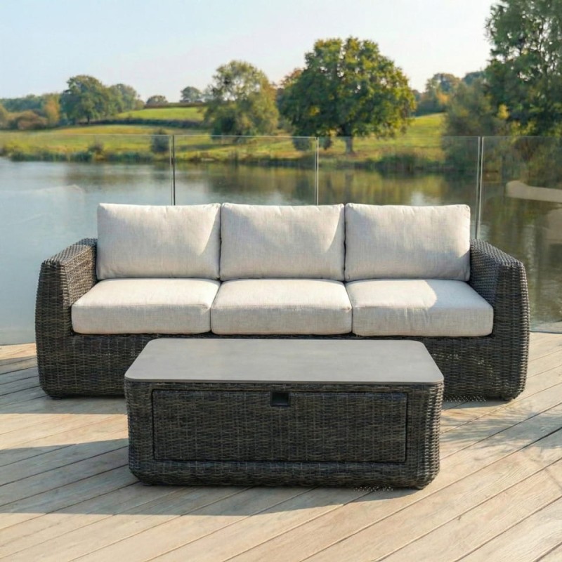 Zestaw wypoczynkowy ogrodowy Linton Luxury – sofa, fotele i stolik