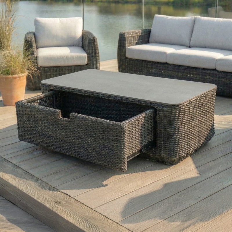 Zestaw wypoczynkowy ogrodowy Linton Luxury – sofa, fotele i stolik