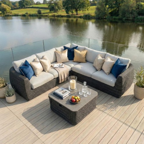 Zestaw mebli ogrodowych Linton Luxury narożnik 275 cm i stolik kawowy 
