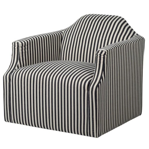 Fotel Stripes biel i czerń 100% bawełna, 78 cm