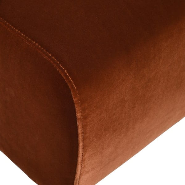 Fotel geometryczny Lyall pomarańczowy velvet