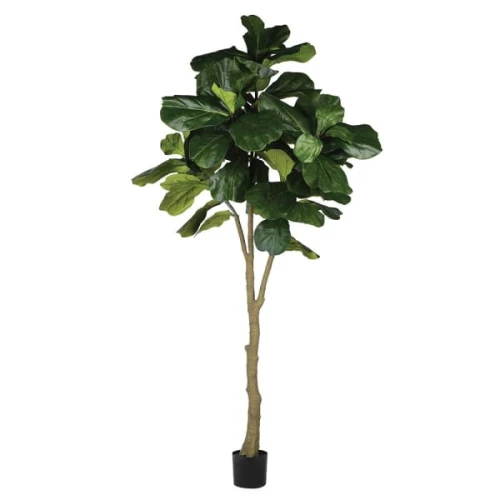 Sztuczne drzewko Fiddle figowca lirolistnego 243 cm - sztuczna roślina w doniczce do salonu 