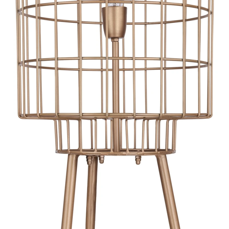Złota lampa do nowoczesnego salonu