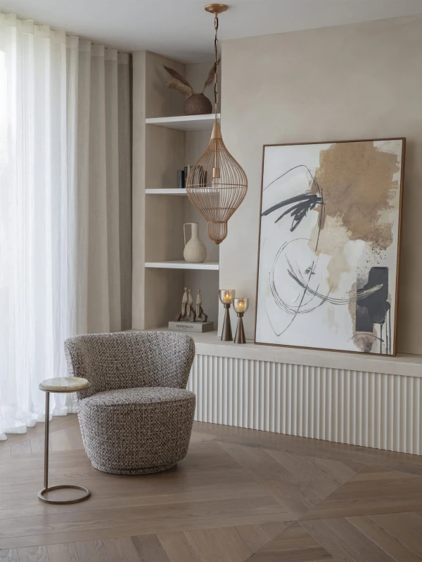 Lampa sufitowa Mira Teadrop 70 cm złota metalowa lampa wisząca