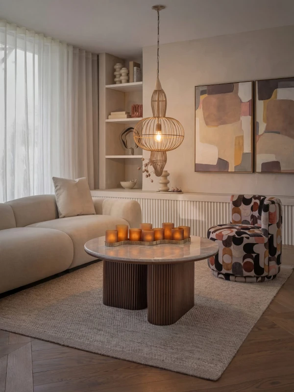 Lampa sufitowa Mira Orbit 75 cm złota metalowa lampa wisząca