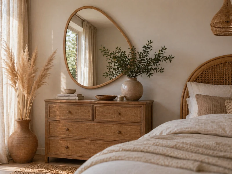 Designerskie lustro drewniane Organic 79x65 cm nieregularny kształt