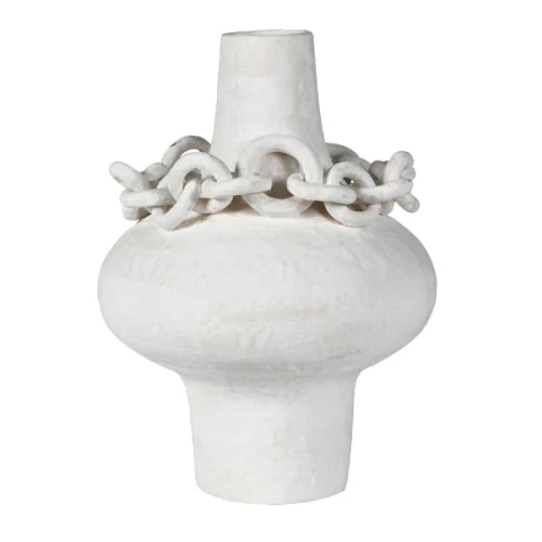Wazon Ivory Chain 45 cm porcelanowy oryginalny design 