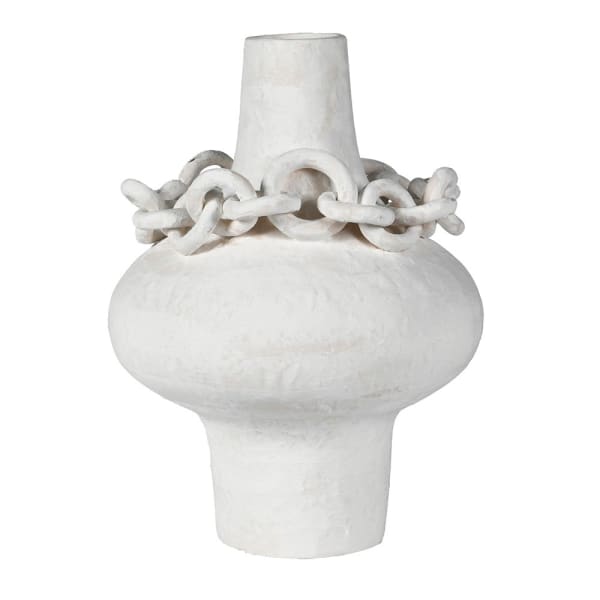Wazon Ivory Chain 45 cm porcelanowy oryginalny design