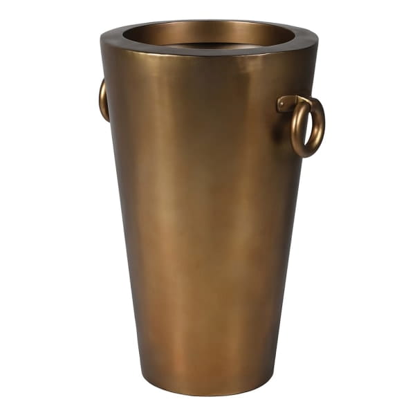 Wysoka donica Brass 80 cm metalowa donica do salonu