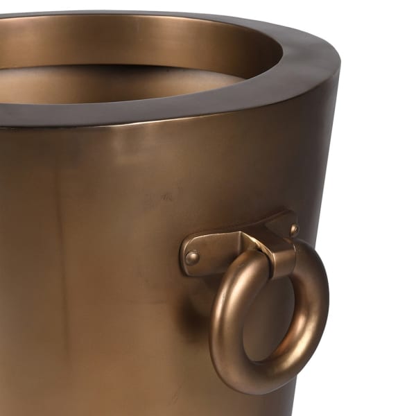 Wysoka donica Brass 80 cm metalowa donica do salonu