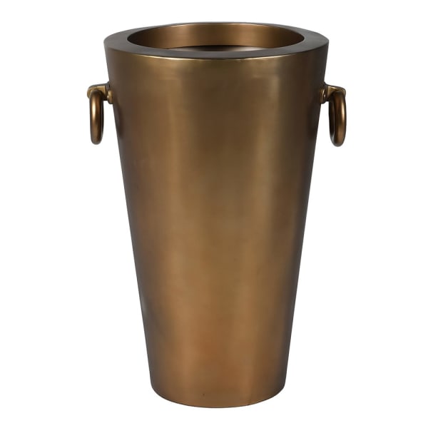 Wysoka donica Brass 80 cm metalowa donica do salonu