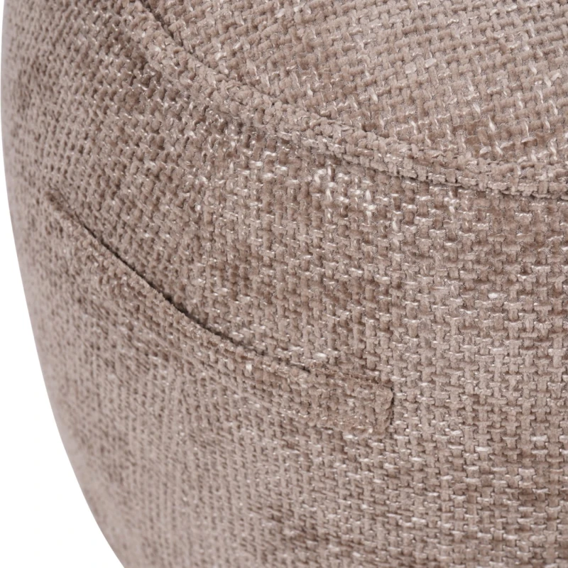 Stołek puf Ennismore 50 cm jasny brąz tkanina chenille