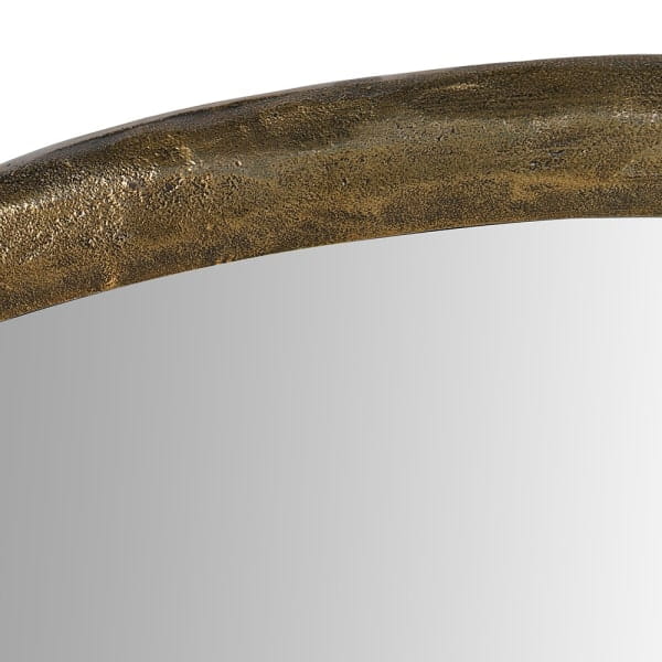 Lustro Aurelia Round Antique Brass 116 cm – okrągłe lustro w ramie z antycznego mosiądzu